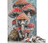 Rompecabezas de Hongo Rojo de 500 Piezas para Adultos y Adolescentes. Rompecabezas de Madera. Juego para Explorar la Creatividad y la resolución de Problemas. 500 Piezas (52 x 38 cm).