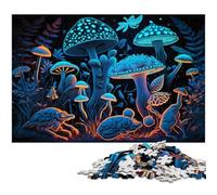 Rompecabezas de Hongos mágicos de 1000 Piezas para Adultos, Rompecabezas desafiantes, Rompecabezas de Bricolaje para Adolescentes, 26x38cm/10,23x14,96 Pulgadas