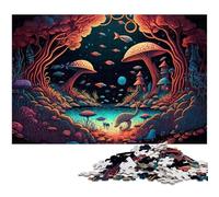 Rompecabezas de Hongos mágicos de 1000 Piezas para Adultos. Rompecabezas para Adultos, Regalo de desafío Mental, Actividad educativa para Adolescentes, 26x38cm/10,23x14,96 Pulgadas.