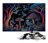 Rompecabezas de Hongos mágicos de 1000 Piezas para Adultos. Rompecabezas para Adultos, Regalo de desafío Mental, Actividad educativa para Adolescentes, 26x38cm/10,23x14,96 Pulgadas.