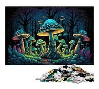 Rompecabezas de Hongos mágicos para Adultos, 1000 Piezas de Madera, desafiante Rompecabezas para Adolescentes, diversión Familiar, 50x75cm/19,68x29,52 Pulgadas
