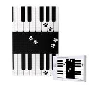 Rompecabezas de Huellas de Gato sin Teclado, 1000 Piezas, Juego de Rompecabezas desafiante para Adultos.