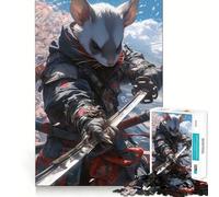 Rompecabezas de hurón samurái con Katana para Adolescentes, 1000 Piezas, Potencia la Memoria, Momentos de Tranquilidad, Corte Premium, Regalo de cumpleaños (38x26cm)