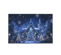 Rompecabezas de iglesia de noche nevada para adultos, entretenimiento e inteligencia, juegos de cerebro duro, perfecto para noches de juegos, rompecabezas para adultos, 500 piezas