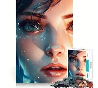 Rompecabezas de ilustración de Caras de Anime,1000 Piezas,Juego Think Boost,Cierre Seguro,sin Piezas Sueltas,desafío Interactivo para el Cerebro en casa (50x75cm)