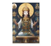 Rompecabezas de imagen de la estatua de Dios. Rompecabezas de madera para adultos, regalo único de decoración de pared