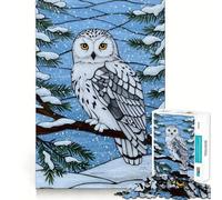 Rompecabezas de Invierno con búho Nival para Adultos, 1000 Piezas, Rompecabezas para ejercitar la Mente, Ideal para el hogar, Regalo de cumpleaños (50x75cm)