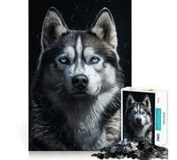 Rompecabezas de Invierno con diseño de Husky Siberiano para Adolescentes, 1000 Piezas, Juguete Inteligente, Tiempo Libre, Corte preciso, Regalo de Temporada 38x26cm