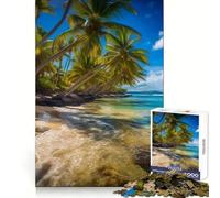 Rompecabezas de Isla con Playa Tropical de 1000 Piezas para Adolescentes desafío Mental, diversión Tranquila, Ajuste, Sorpresa de cumpleaños (38x26cm)