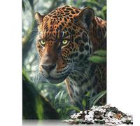 Rompecabezas de Jaguar de la Selva Tropical, 500 Piezas, Rompecabezas de Madera para Adultos, Mayores de 18 años, Juegos educativos, 500 Piezas (52 x 38 cm)