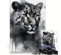 Rompecabezas de Jaguar Pintado en Acuarela de 1000 Piezas para Adolescentes Mejora la concentración Pasatiempo Relajante Cierre Seguro Bonito Regalo (50x75cm)
