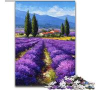 Rompecabezas de jardín de Lavanda para Adultos y Adolescentes, a Partir de 14 años, Divertidos Juegos, Actividades en casa, Regalos de cumpleaños y de Viaje (50x75cm)