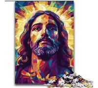 Rompecabezas de Jesús con vitrales, 2000 Piezas, Ideal para Adultos, Juegos relajantes Que fomentan el Amor en Pareja (70x100cm)