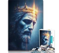 Rompecabezas de Jesús de 1000 Piezas para Adolescentes, un desafío difícil y antiestrés, decoración única para el hogar y Regalos (38x26cm)