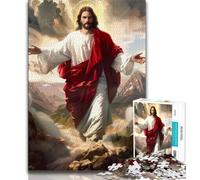 Rompecabezas de Jesús de 1000 Piezas para Adultos y Adolescentes Un Juego desafiante y Divertido para Toda la Familia Cada Pieza es única (50x75cm)