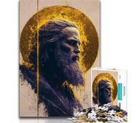 Rompecabezas de Jesús Dorado para Adolescentes 1000 Piezas para Adultos y Adolescentes Juego Familiar antiestrés desafío difícil Regalo de Amigo Secreto (50x75cm)