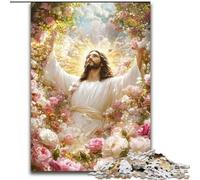 Rompecabezas de Jesús en el Jardín de 1000 Piezas para Adultos, un Juego desafiante y Divertido Cada Pieza es única Diversión Familiar (50x75cm)