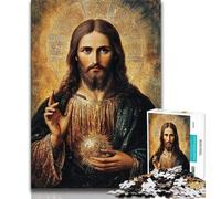 Rompecabezas de Jesús para Adolescentes, 1000 Piezas, para Pasar el rato en casa, Cada Pieza es única, un Juego Familiar desafiante y Divertido, 38x26cm