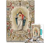 Rompecabezas de Jesús para Adolescentes, 1000 Piezas, para Pasar el rato en casa, Cada Pieza es única, un Juego Familiar desafiante y Divertido, 50x75cm