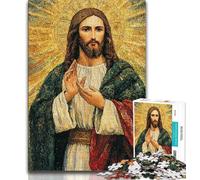 Rompecabezas de Jesús para Adultos, 1000 Piezas, Ayuda a ejercitar el Cerebro, Juguetes adictivos para Cultivar la Paciencia, interacción Entre Padres e Hijos, 50x75cm