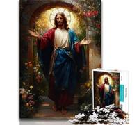 Rompecabezas de Jesús para Adultos de 1000 Piezas Ideal para Pasar el rato en casa con póster y Hoja de Trivia a Juego 75x50cm