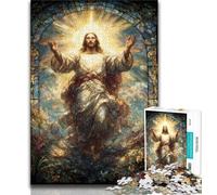 Rompecabezas de Jesús para Adultos y Adolescentes, 1000 Piezas, para aliviar el estrés y Matar el Tiempo en casa, con póster a Juego y Hoja de Trivia de 50x75cm