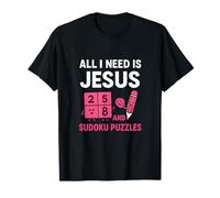 Rompecabezas de Jesús y Sudoku Bold Faith Graphic Camiseta