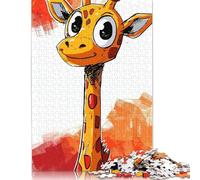 Rompecabezas de Jirafa Adorable, 100% cartón Reciclado, Ideal para niños y niñas, 1000 Piezas (75 x 50 cm).