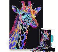 Rompecabezas de Jirafa de Arte Vintage de 1000 Piezas Diversión para ejercitar la Mente Encaja Perfectamente sin Huecos Actividad para Fortalecer los Lazos Familiares (50x75cm)