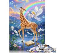 Rompecabezas de Jirafa de Papel Entrelazado, Rectangular, de precisión, para niños y niñas, 1000 Piezas (38 x 26 cm)