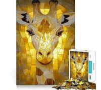 Rompecabezas de Jirafa de vitral para Adultos, 1000 Piezas, Think Smart Toy, vínculo Familiar, Corte preciso, Regalo de Temporada 38x52cm