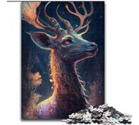 Rompecabezas de Jirafa mágica de Madera para Adultos 1000 Piezas, navideño, Obra de Arte humorística, 50x75cm, Ideal para cumpleaños, Navidad y Halloween