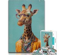 Rompecabezas de Jirafa para Adultos y Adolescentes, 1000 Piezas, Ayuda a ejercitar el Cerebro, Juguetes adictivos para Cultivar la Paciencia, una Obra de Arte, 50x75cm