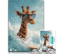 Rompecabezas de Jirafa para Adultos y Adolescentes, 1000 Piezas, Ayuda a ejercitar el Cerebro, Juguetes adictivos para Cultivar la Paciencia, Gran Regalo 38x26cm