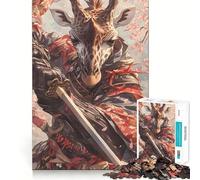 Rompecabezas de Jirafa samurái para Adolescentes, 1000 Piezas, diseño Relajante y Divertido, decoración de Pared con Corte nítido (50x75cm)
