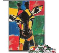 Rompecabezas de Jirafas para Adultos y Adolescentes Un Juego desafiante para Disfrutar en Familia con póster y Hoja de Trivia 70x100cm