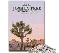 Rompecabezas de Joshua Tree para Adolescentes, Ideal para Pasar el Tiempo Libre en casa y aliviar el estrés, con póster y Hoja de Trivia a Juego (50x75cm)