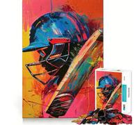 Rompecabezas de Jugador de críquet Vibrante,Juego de Memoria de 1000 Piezas,Manualidades de Corte de Alta precisión,desafío Cerebral Interactivo para el hogar (38x26cm)