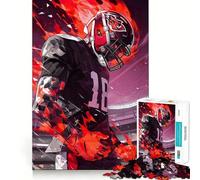 Rompecabezas de Jugador de fútbol Americano de 1000 Piezas Diversión para ejercitar la Mente Piezas sin Rebabas y de Corte Limpio Actividad Absorbente para Noches tranquilas (50x75cm)