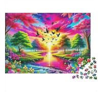 Rompecabezas de Jungla con Brillo mágico del Bosque,1000 Piezas,Acabado Mate,cartón Libre de Polvo,Actividad para residencias de Ancianos,Adultos Mayores,Principiantes,Familia,70 x 50 cm/1000 Piezas