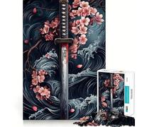 Rompecabezas de Katana samurái para Adultos, 1000 Piezas, Juguete para ejercitar la Mente, pasatiempo Tranquilo, diseño, Montaje, Regalo navideño (50x75cm)