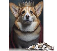 Rompecabezas de King Corgi para Adultos y niños. 1000 Piezas, Divertidos y desafiantes, Juguetes educativos, decoración del hogar, Regalos, 1000 Piezas (75 x 50 cm)