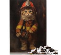 Rompecabezas de Kitty Bombero, Juegos creativos, cartón 100% Reciclado, Adultos, 1000 Piezas (26 x 38 cm)