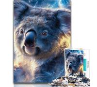 Rompecabezas de Koala de 1000 Piezas para Adultos Ideal para aliviar el estrés un desafío difícil decoración única para el hogar y Regalos 38x26cm