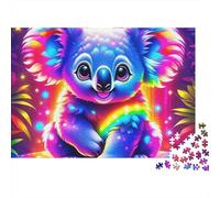 Rompecabezas de Koala,Marsupial arborícola arcoíris,1000 Piezas,cartón Reciclado Premium,Actividad grupal para Adultos,Familia,Adolescentes,70x50cm(1000 Piezas)
