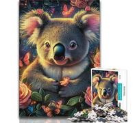 Rompecabezas de Koala para Adolescentes 1000 Piezas para Adultos y Adolescentes Juego Familiar para aliviar el estrés desafío difícil Regalo de Amigo Secreto (50x75cm)