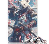 Rompecabezas de Koala samurái, Divertido Rompecabezas Rectangular de Papel para niños y Adultos a Partir de 12 años, Regalo de cumpleaños, 1000 Piezas (26 x 38 cm)