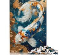 Rompecabezas de Koi Mágico para aliviar el estrés, 100% cartón Reciclado, Ideal para Adultos y niños, 1000 Piezas (26 x 38 cm)