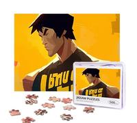 Rompecabezas de Kung Fu Bruce Lee de 500 piezas personalizadas, rompecabezas con fotos con bolsa de almacenamiento, rompecabezas desafiante para adultos, decoración del hogar, boda (52 x 38 cm)