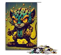 Rompecabezas de Kung Fu Leopard de 1000 Piezas para Adultos, Rompecabezas Imposible para aliviar el estrés para Adolescentes de 14 años en adelante, 1000 Piezas
